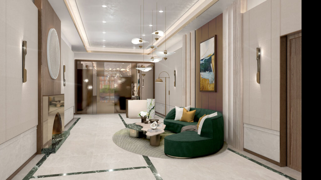 The Lobby inside the luxury residences