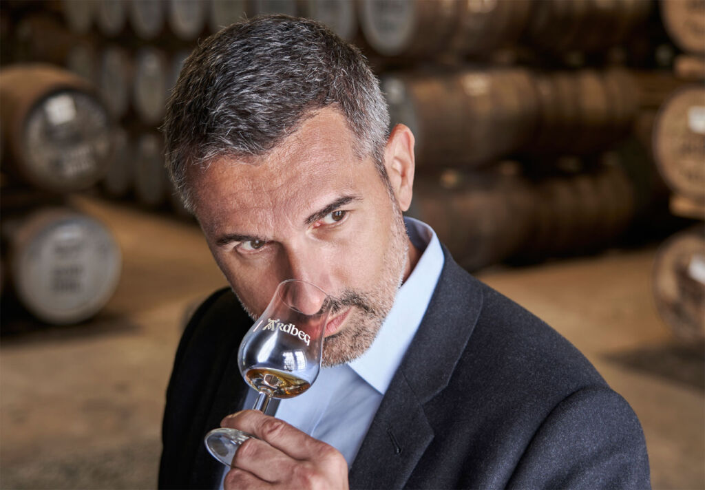 Thomas Moradpour enjoying the aroma from the whisky