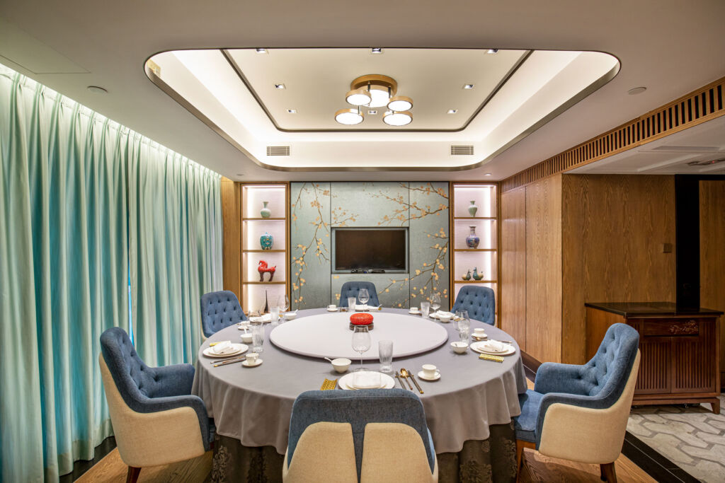 One of the private dining rooms in Yong Fu