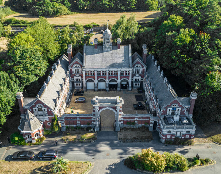 An aerial view of the Salomons Estate