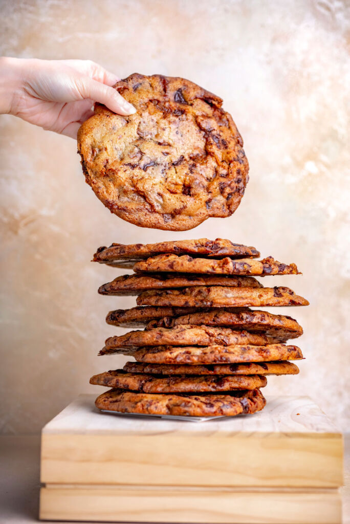A stack of giant cookies