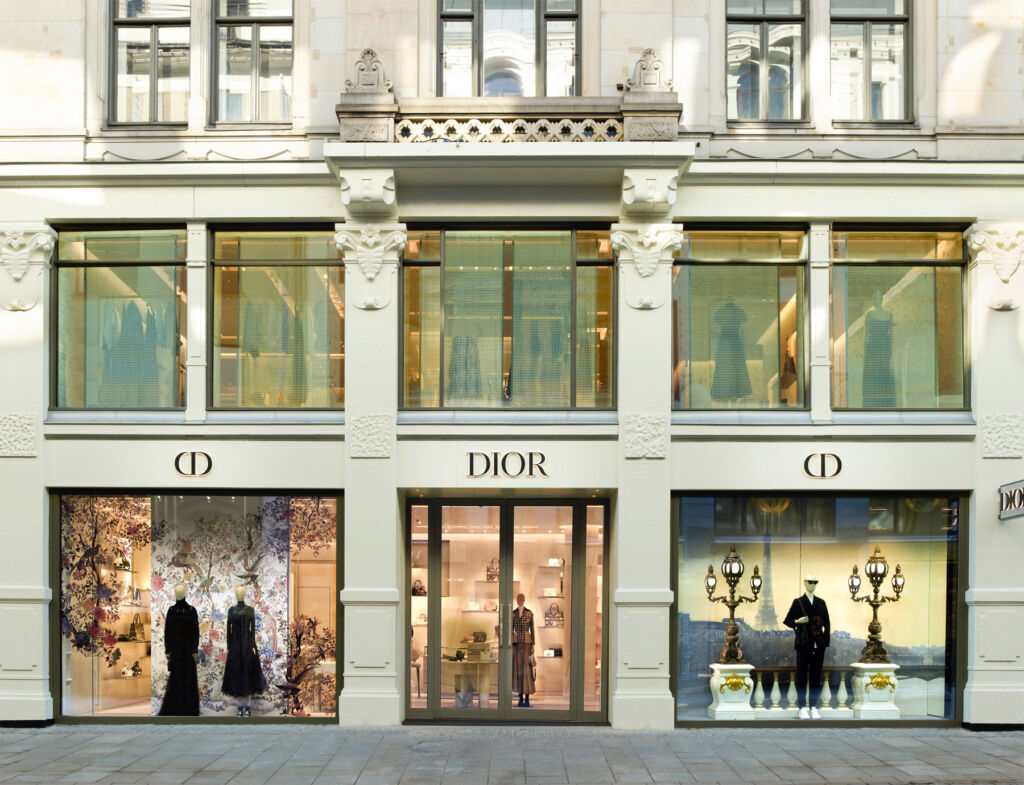 The exterior of the newly opened boutique in Oslo