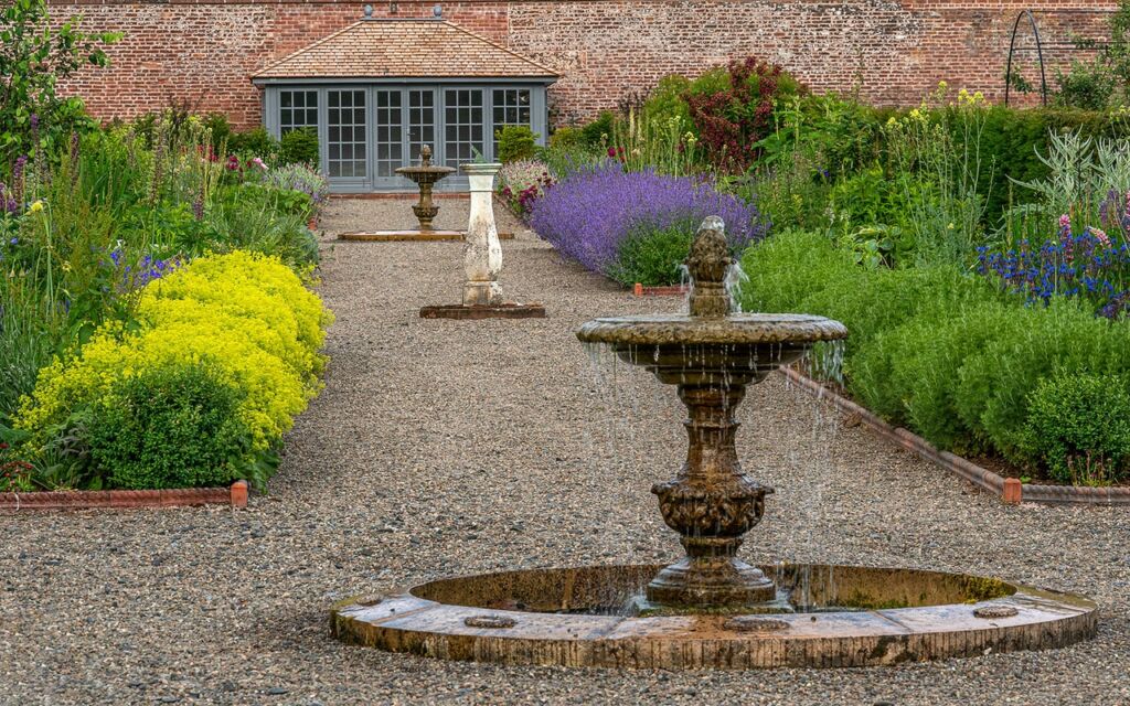 Inside the walled garden at Netherby Hall