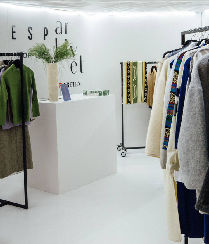 The clothing pop-up store