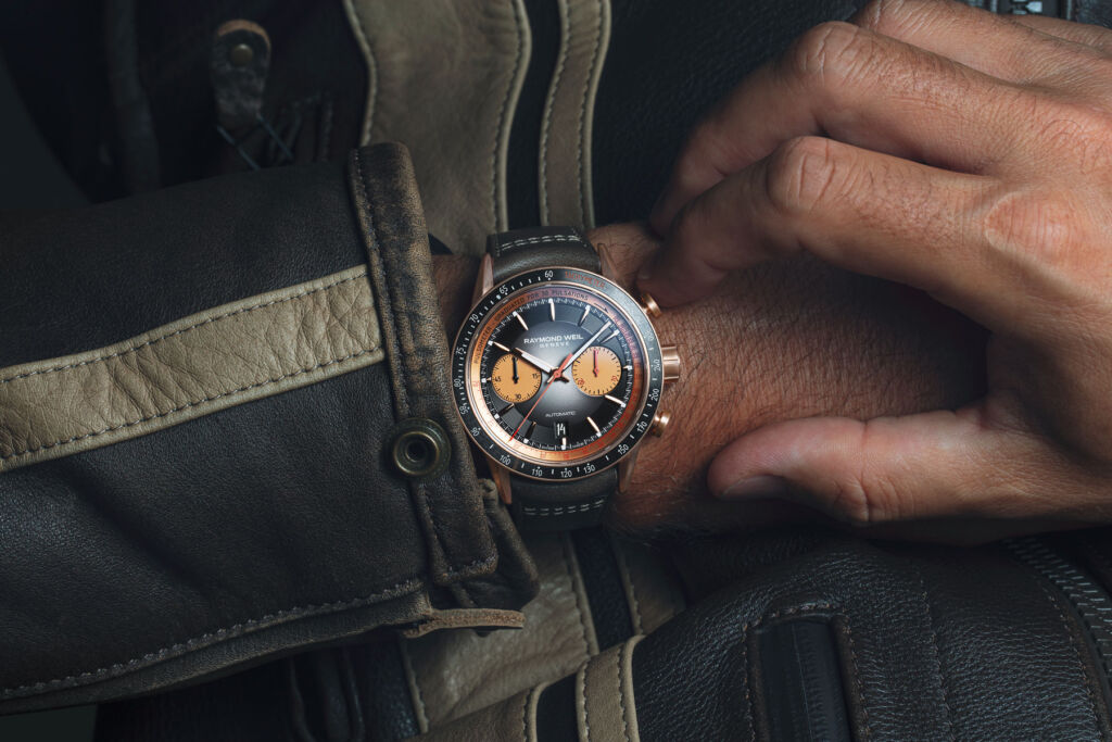 The watch being worn on a man's wrist