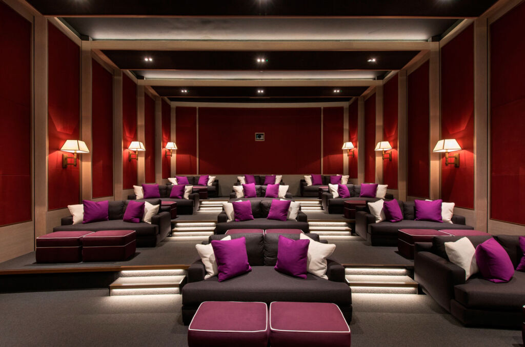 An image showing the interior of the private cinema