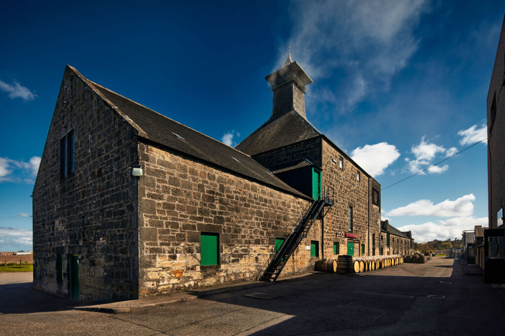 One of the stone buildings in the grounds of the historic distillery