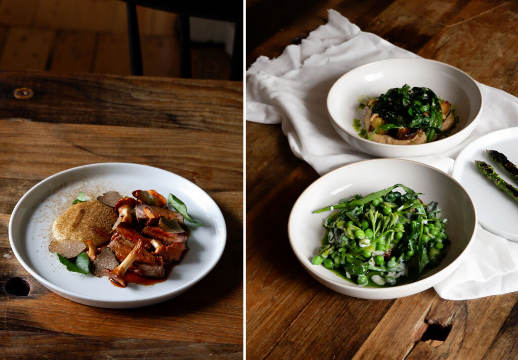 Two images showing the quality of the food on offer at the restaurant
