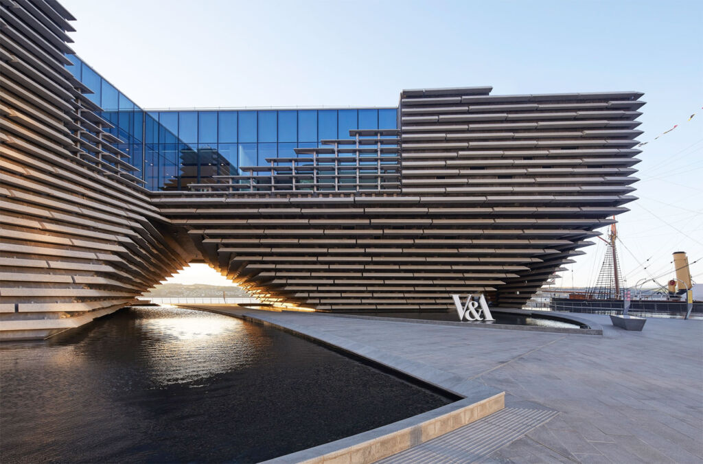 The exterior of the V&A in Dundee