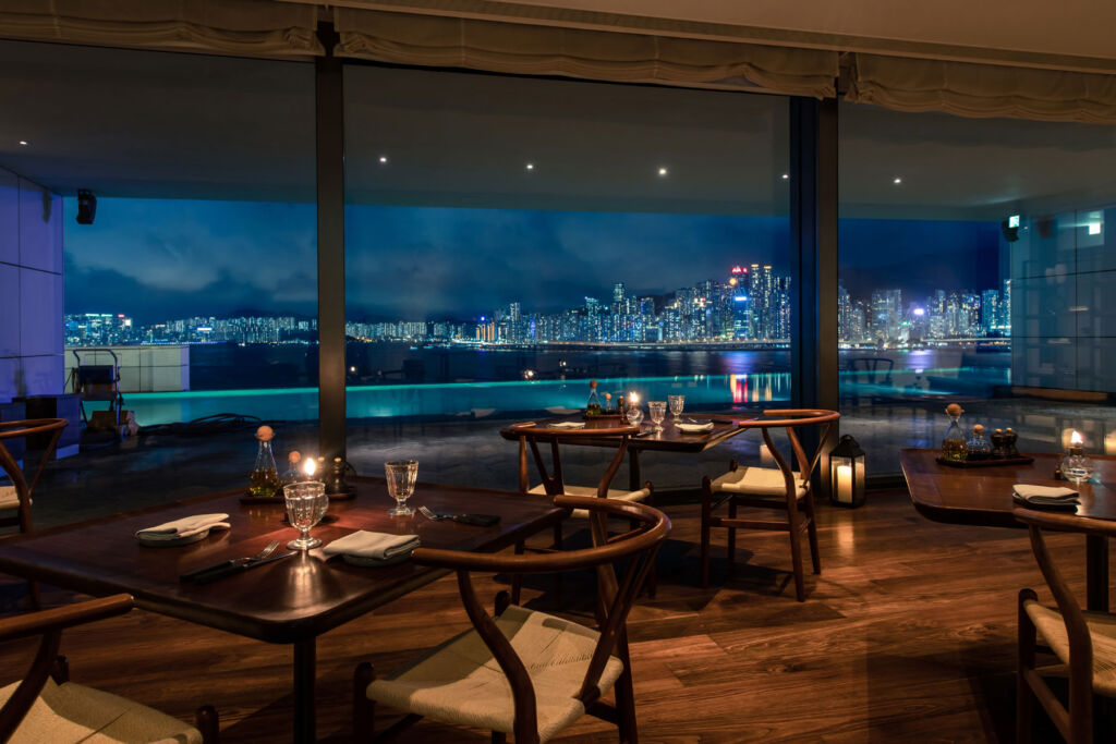 The incredible views from the intimate restaurant