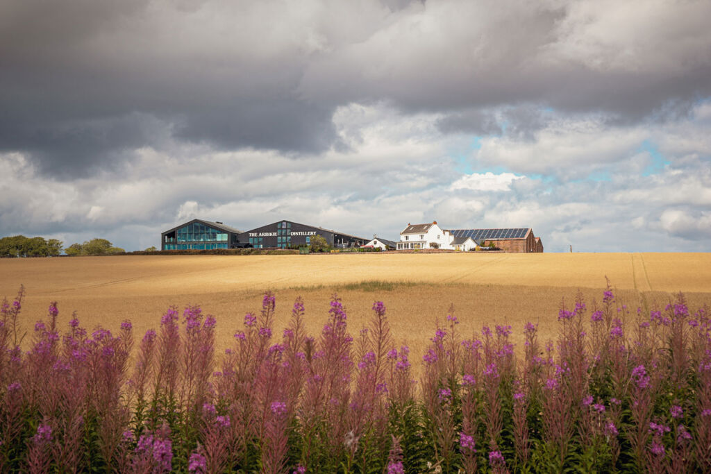 A view of the Angus-based distillery Arbikie from across the fields
