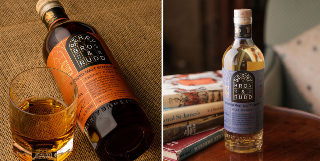 Two of Berry Bros and Rudd's Malted Scotch Whisky blends