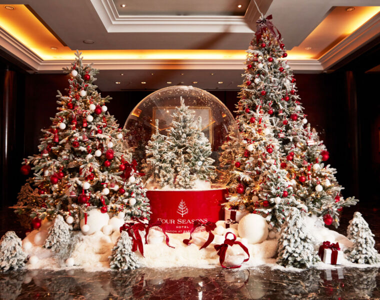 Four Seasons Hotel London Installs a Life-size Snow Globe in its Lobby