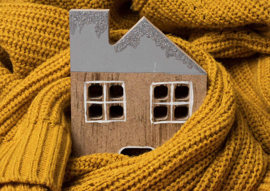 A house wrapped in a thick wool jumper