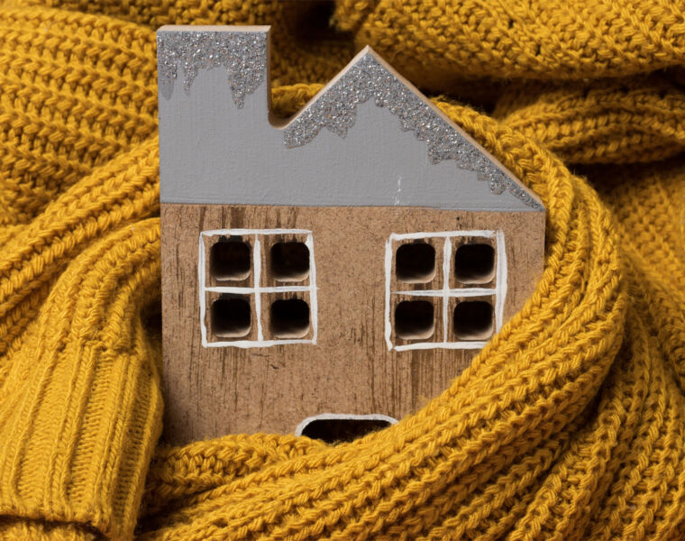A house wrapped in a thick wool jumper