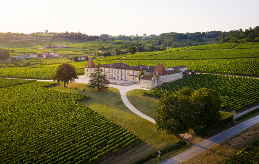 The beautiful 18th-century Château viewed from the air