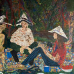 Paper Hats (oil on canvas) is part of Kathryn Maple’s collection to be displayed at Walker Art Gallery