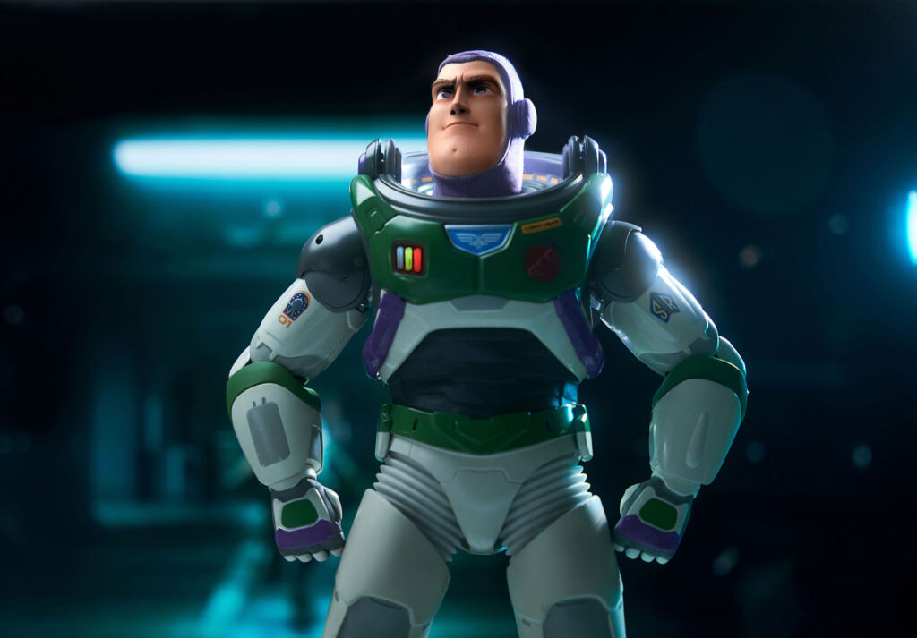 Buzz Lightyear adopting a macho pose
