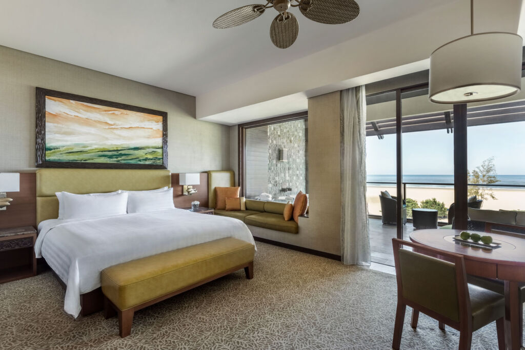 The view of the beach from an Ocean Wing Junior Suite room