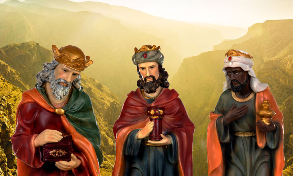 The three Kings bearing their gifts