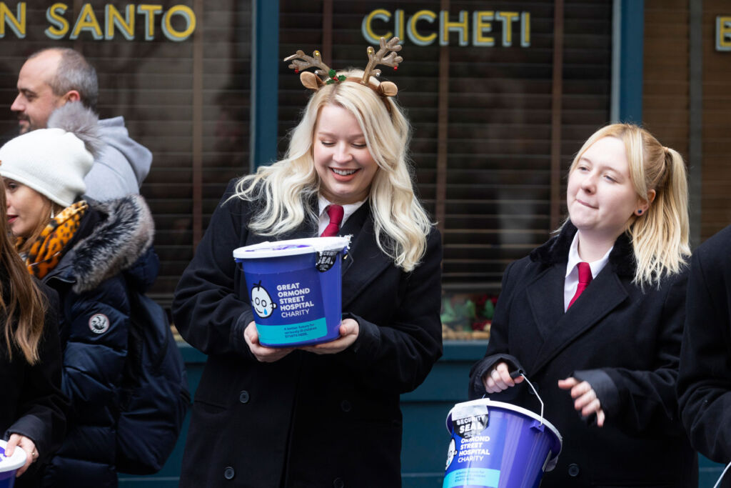 Young people collecting donations for Great Ormond Street Hospital