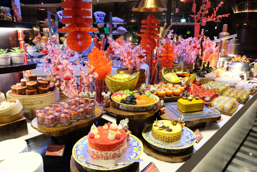 The huge selection of Chinese New Year desserts