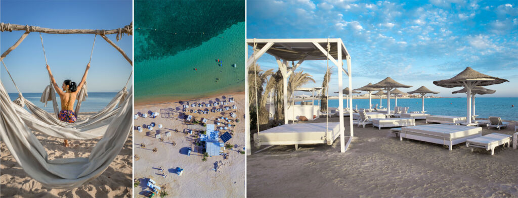 Three images of the S.Cape Beach Club