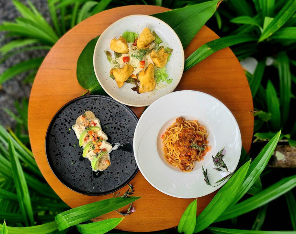 Three of the new plant-based dishes
