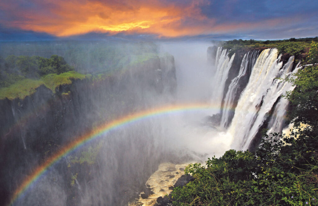 A rainbow at Victoria Falls