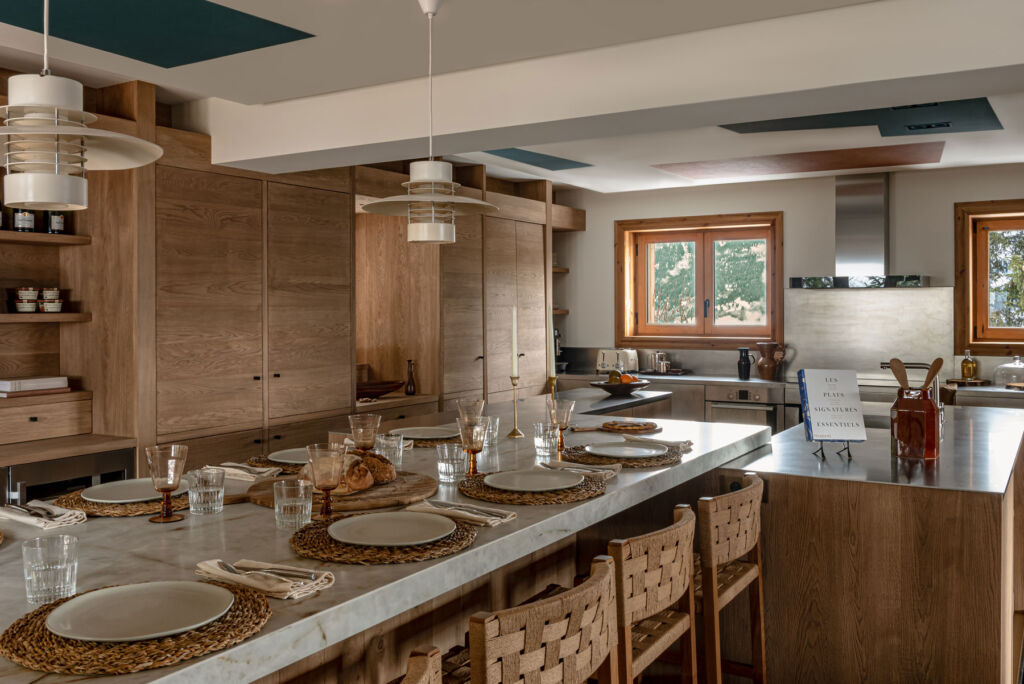 The spectacular kitchen inside the property
