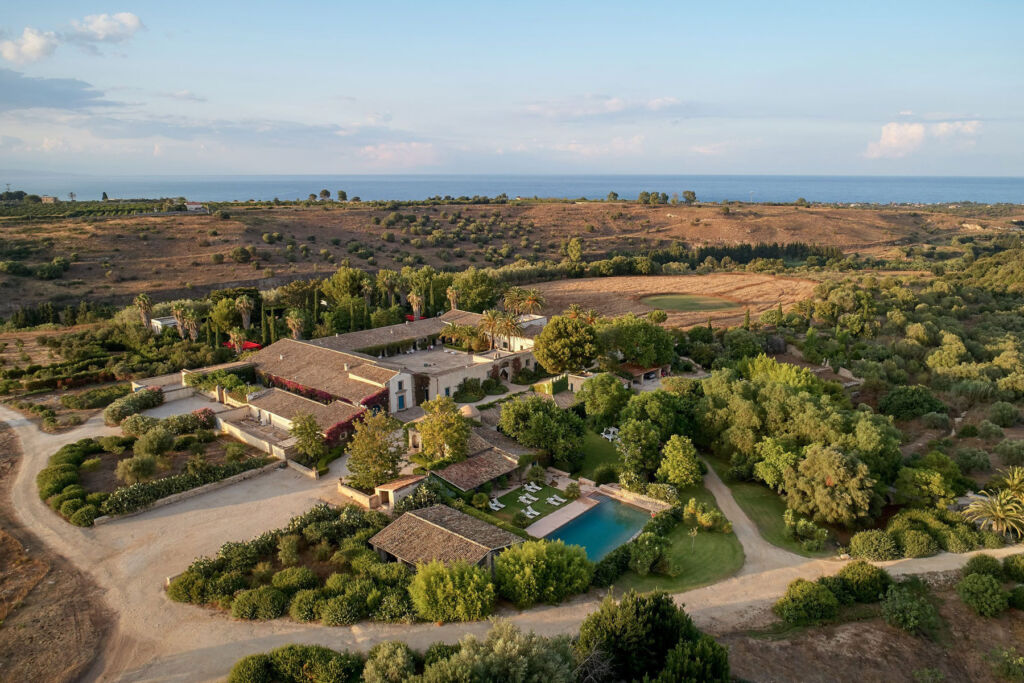 An aerial view of the Shape and Nurture Pilates Retreat