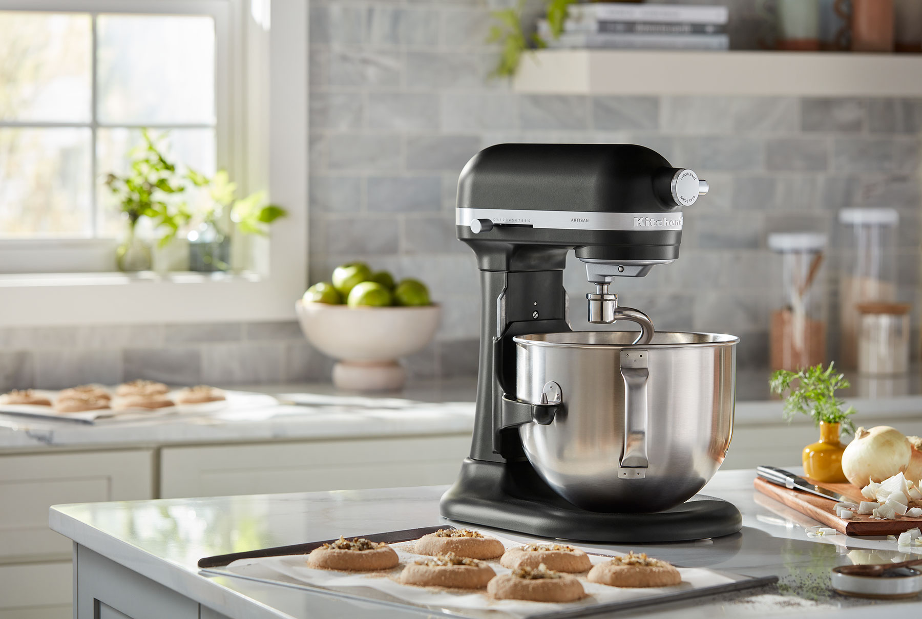 New KitchenAid Artisan 5.6L Stand Mixer With A Clever Half Speed For