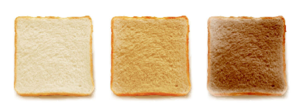 The colours of sliced bread