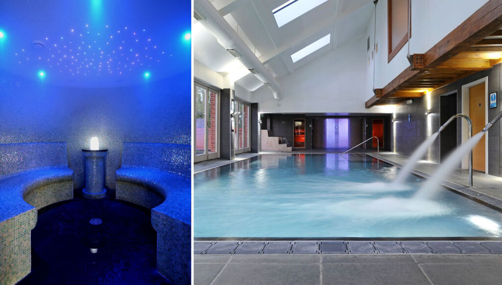 Two images showing the spa facilities at the hotel
