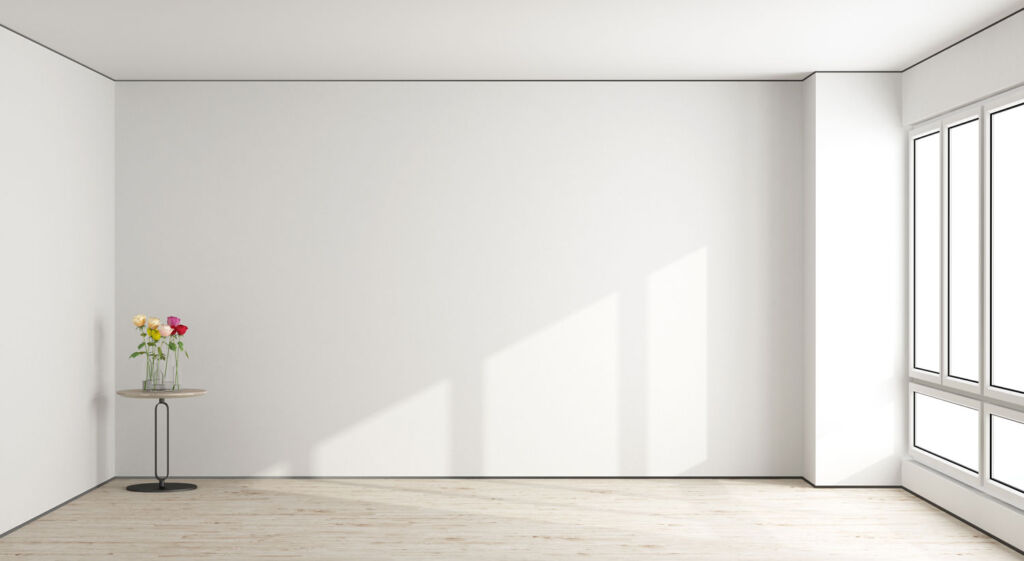 An empty room, which acts as a blank canvass
