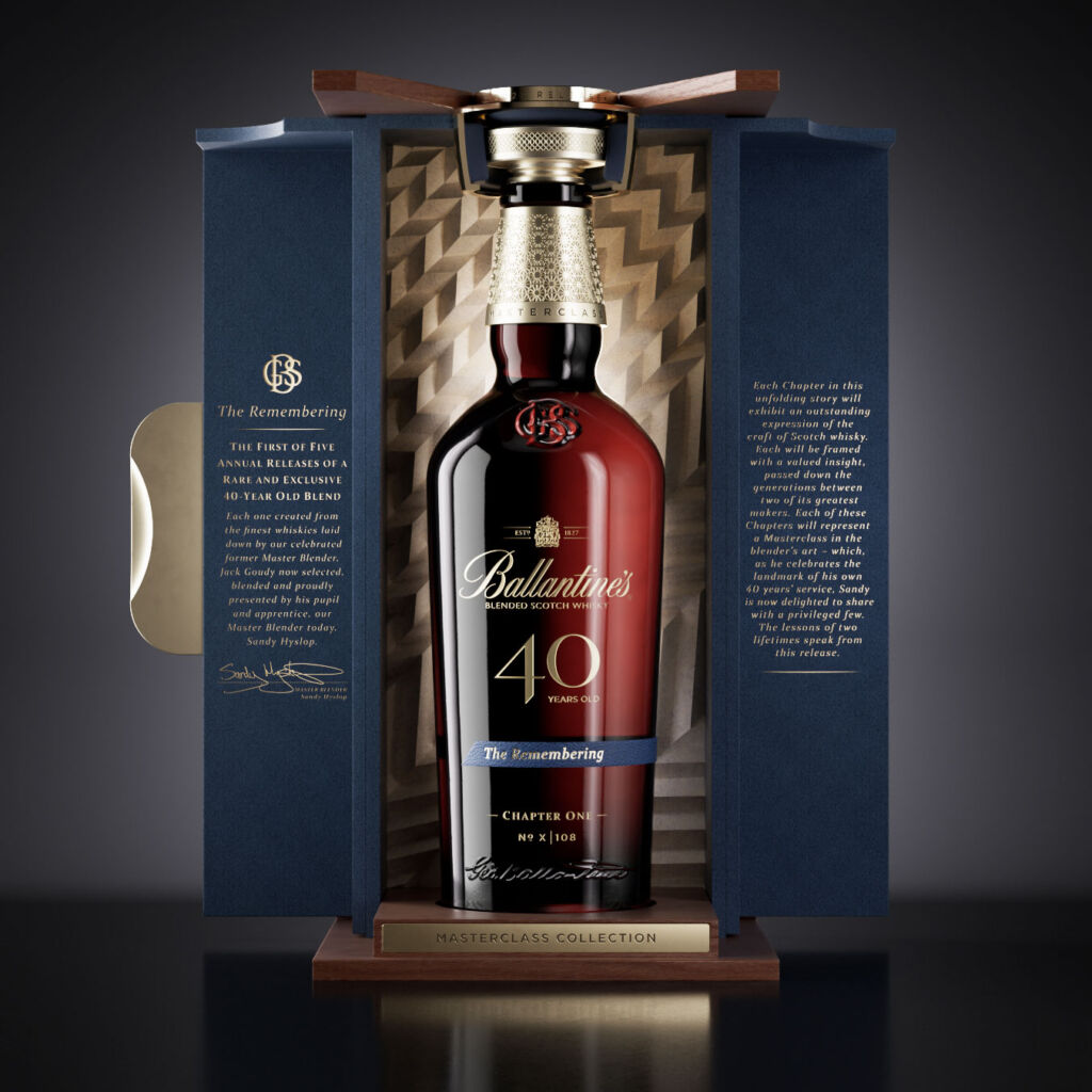 Ballantine's 40 Year Old Masterclass Collection: 'The Remembering' in its beautiful presentation case