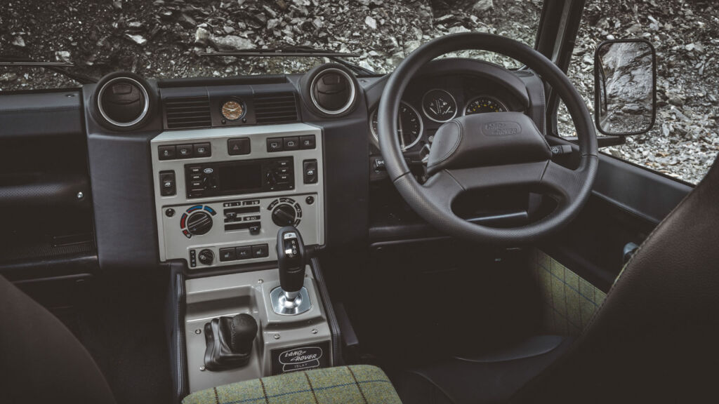 The interior of the special edition Land Rover