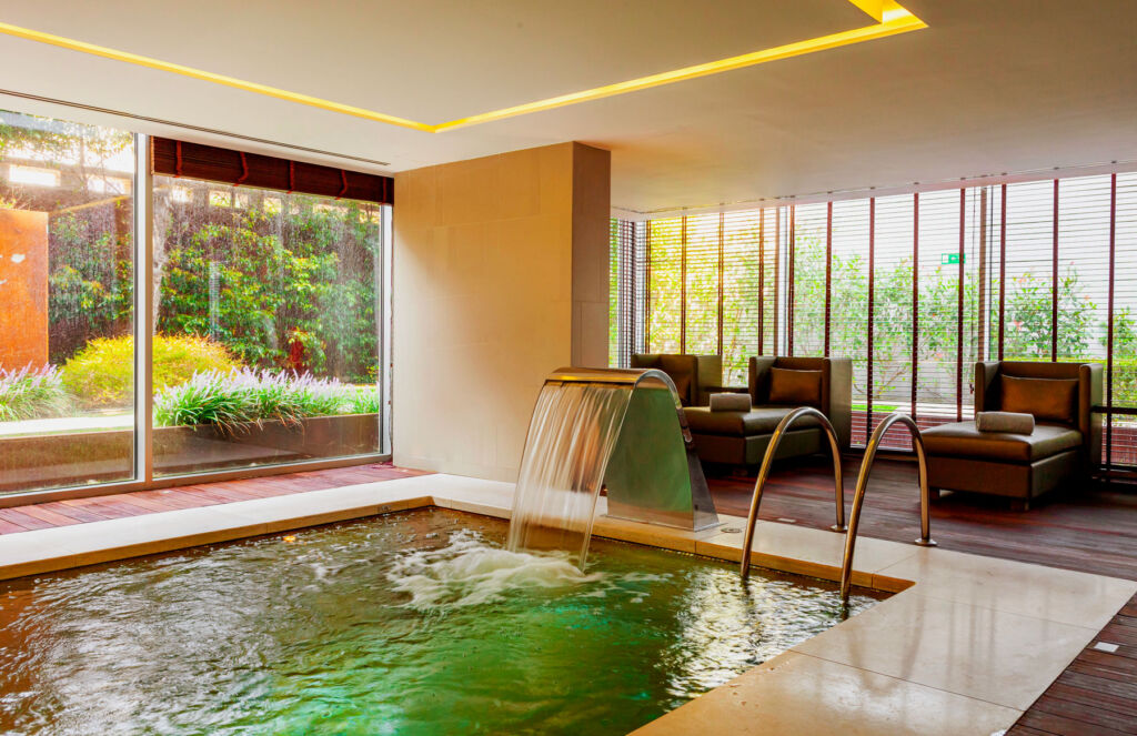 The indoor pool at the spa