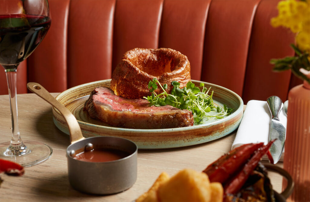 One of the meat dishes with a tasty Yorkshire pudding