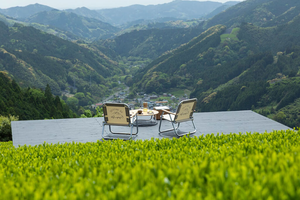 A table for two on the tea tasting terrace