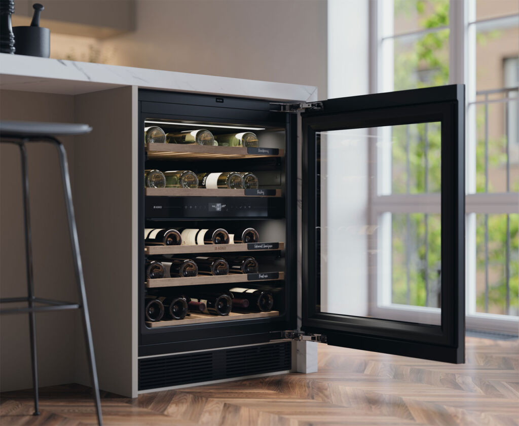 The new Asko under counter wine cabinet