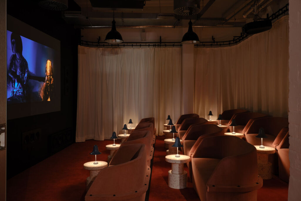 The theatre/cinema room inside the Club
