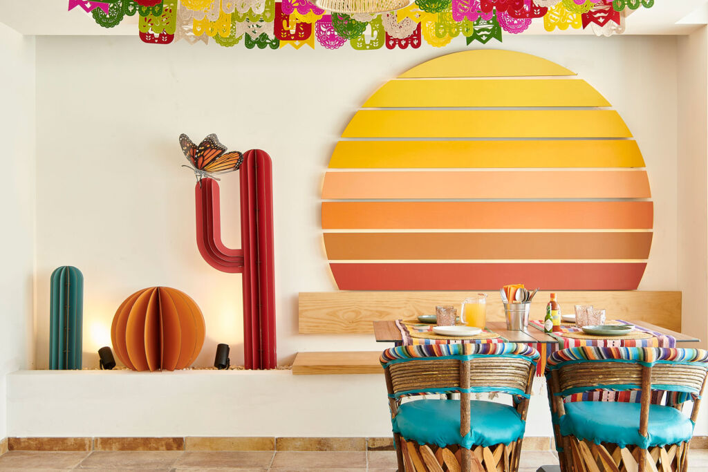 Nopal restaurants' colourful Mexican interior