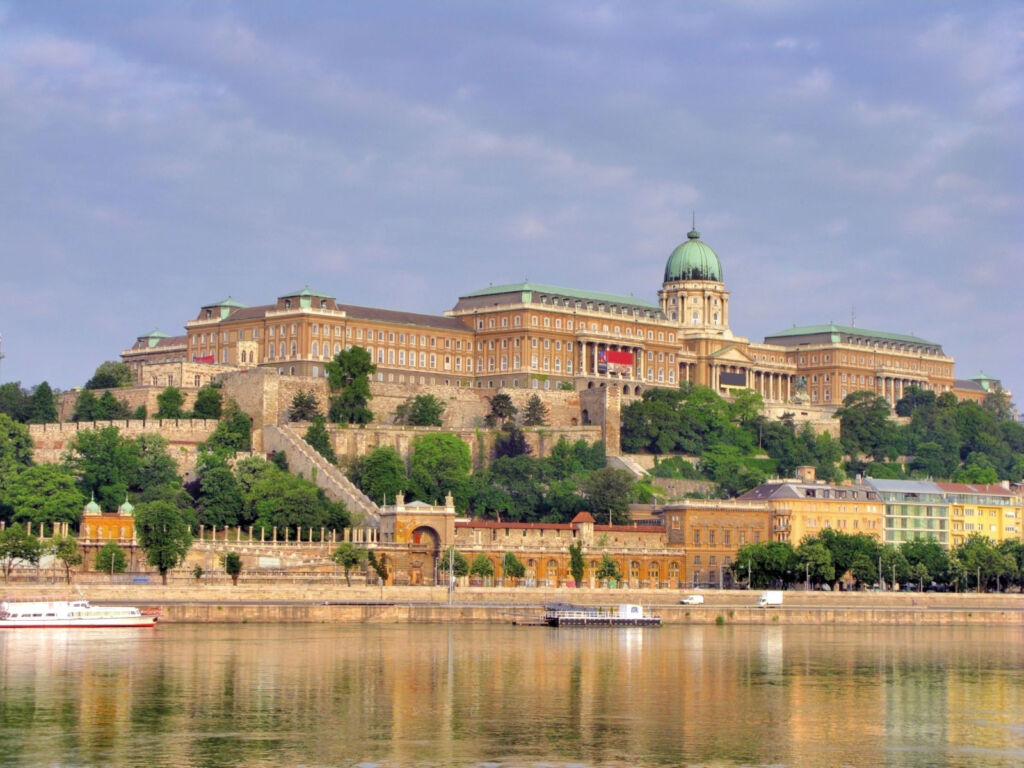 The magnificent castle on the river in Budapest
