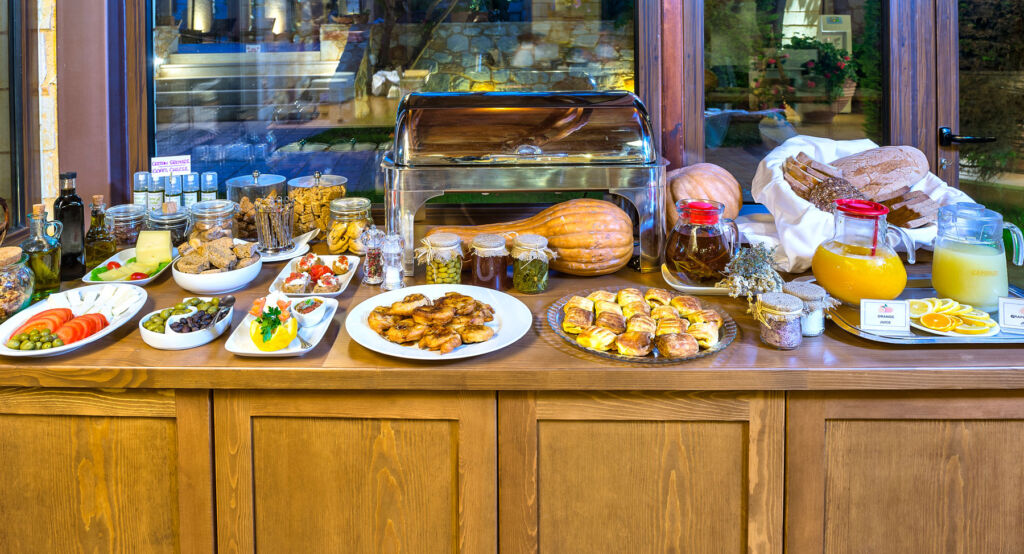 The healthy food options at the Hotel's breakfast buffet