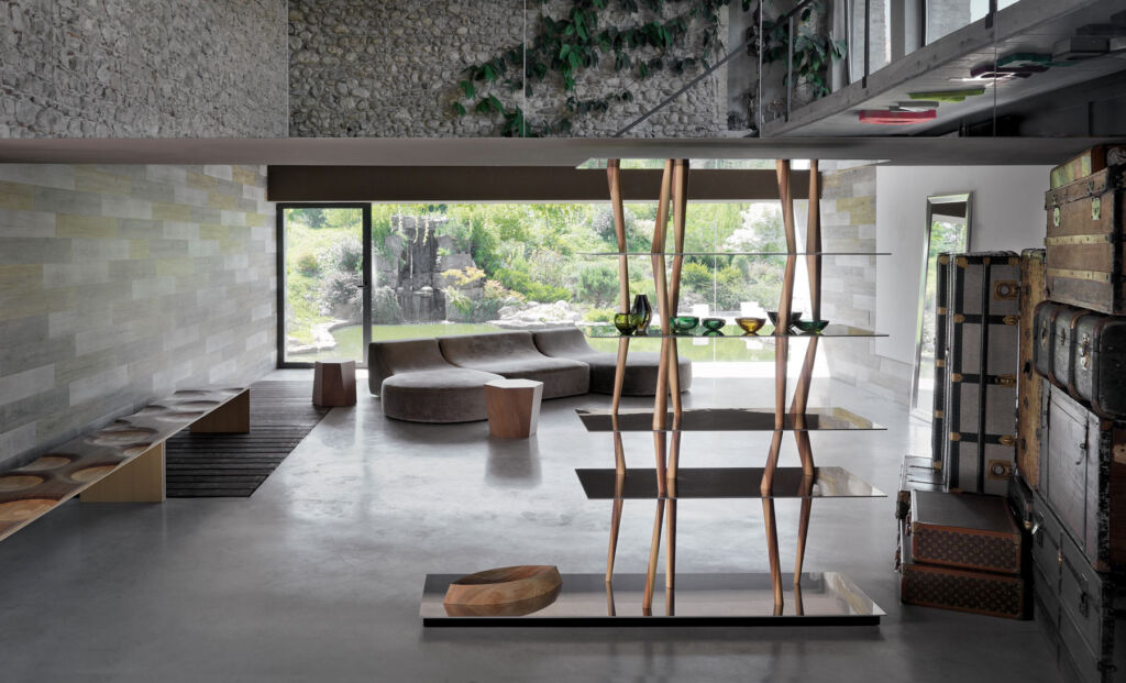 The bench in an ultra-modern living room