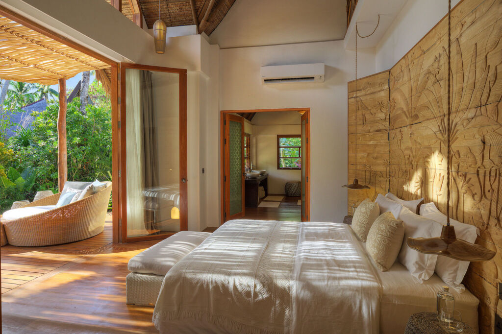 The bedroom suite inside the Coral Villa