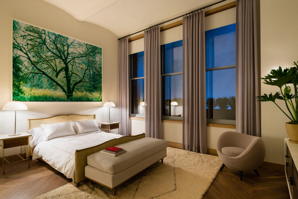 A luxury bedroom suite
