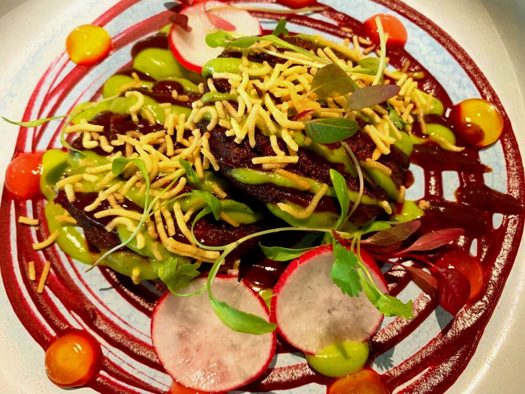 The Beetroot Chaat dish