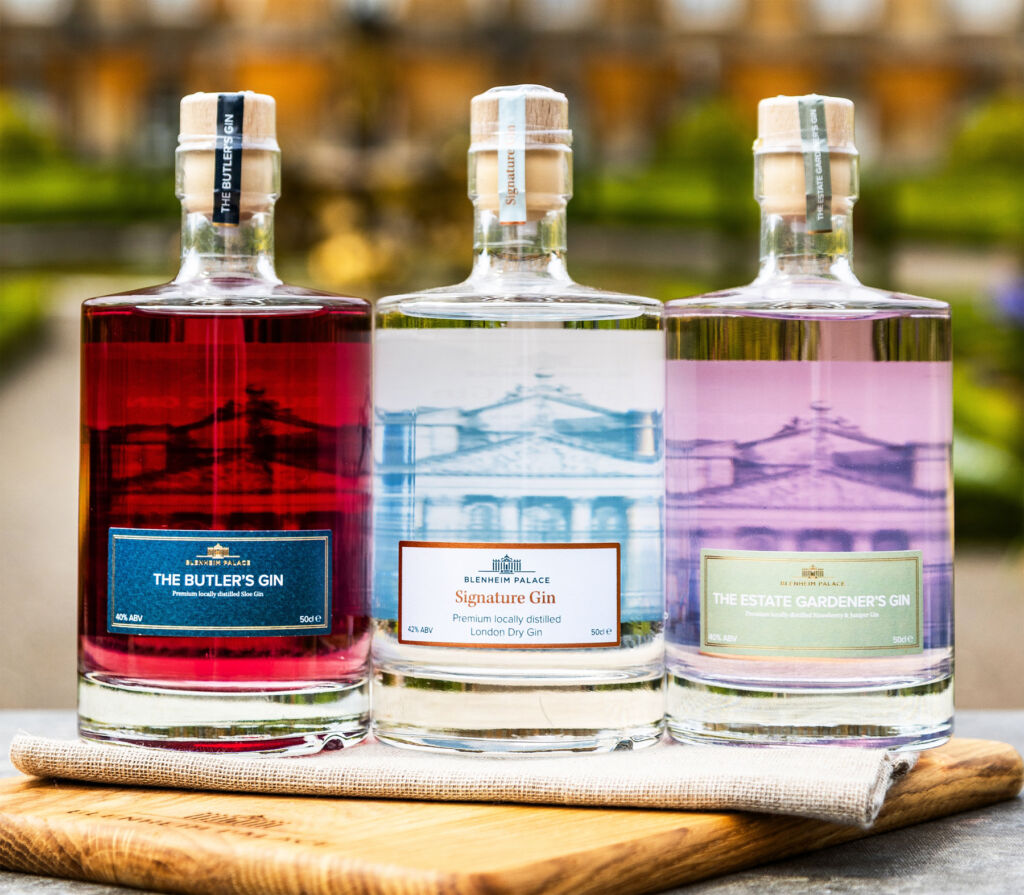 The three gin flavours side by side